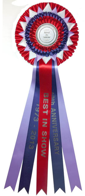 Personalised rosette extra wide ribbon