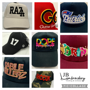 Embroidery for hats